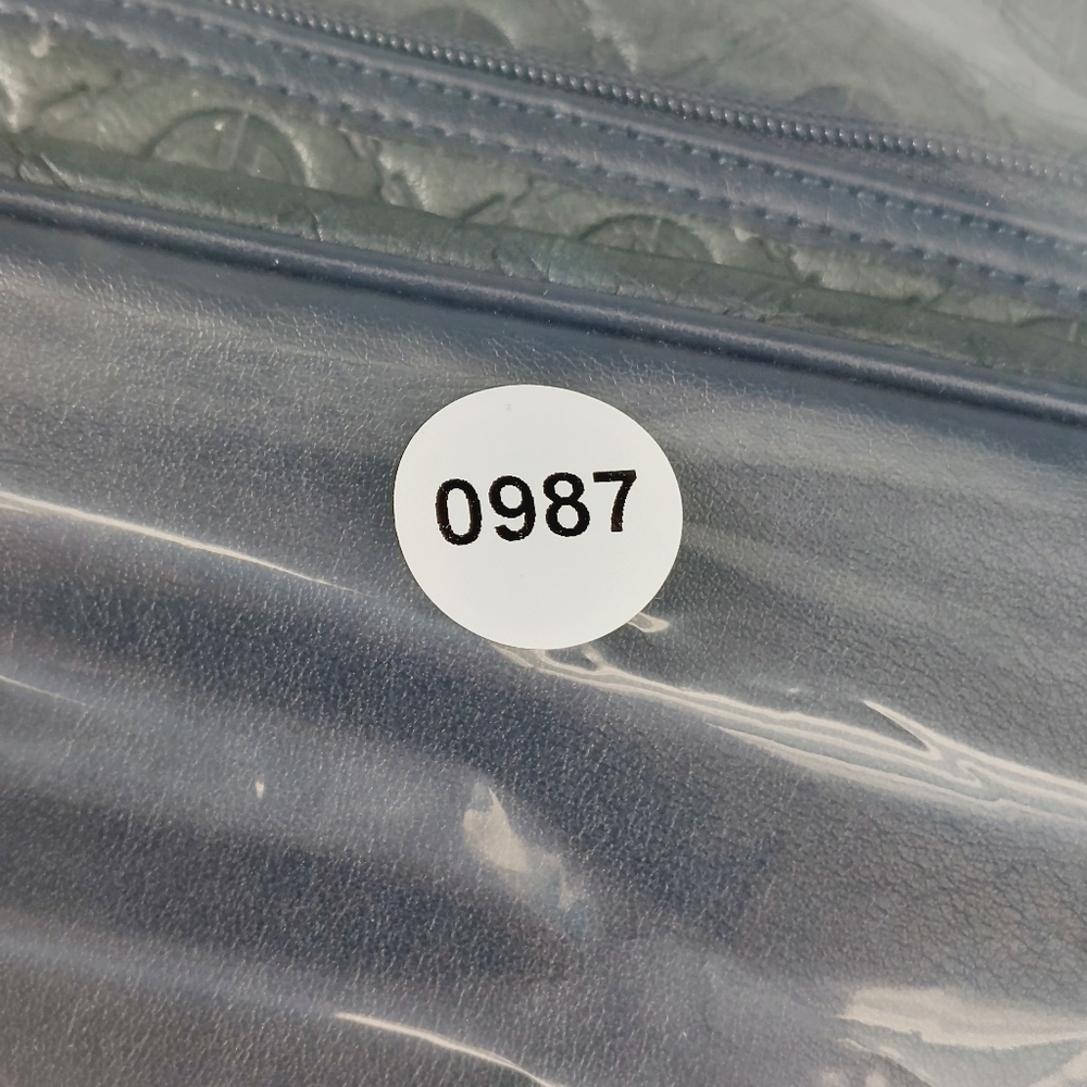 Giani Bernini Green Purse Blue 2Tone Classic Pattern Genuine Leather 0987 - Picture 14 of 14